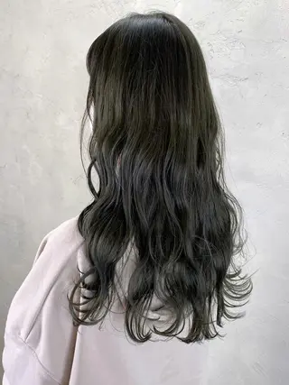 セミロング カラー パーマ ヘアアレンジ ITbyALBUM 中野店のヘアスタイル