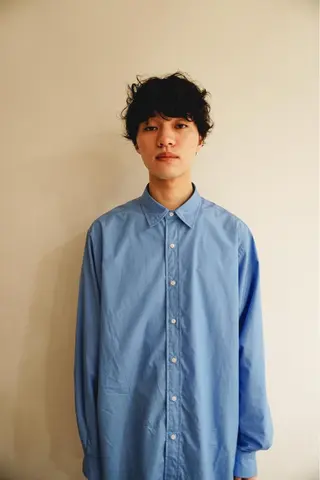 ショート パーマ メンズハイトーン/栄 /イトウタケルのヘアスタイル