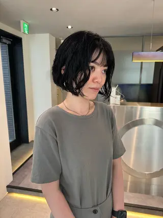 ショート パーマ Qin shaire salon 原宿所属・🌿パーマ/ボブ/ レイヤー/Mikiのヘアスタイル