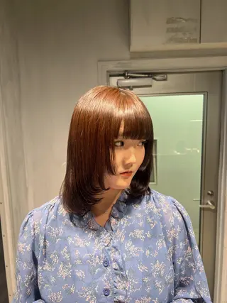 ミディアム カラー NANAMI🩵 大人可愛い韓国ヘアのヘアスタイル