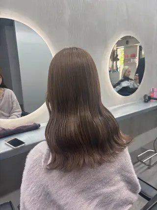 セミロング カラー ヘアアレンジ ベージュ/グレージュ 🧸あやか/表参道のヘアスタイル