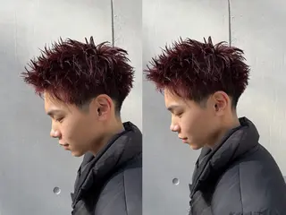 ショート メンズ シャドウパーマ/ピン パーマ/だいじゅのヘアスタイル