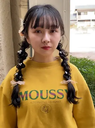 ロング ヘアアレンジ 艶髪カラー✨ デジタルパーマ✨植松のヘアスタイル