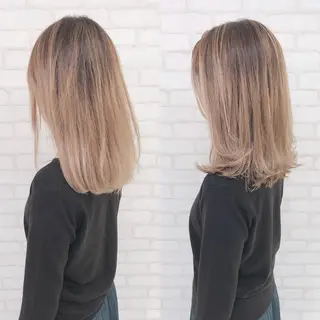 セミロング アビリタ 警固のヘアスタイル