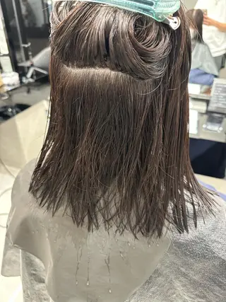 セミロング パーマ HARUKI MINATO japan 仙台店所属・✨【髪質改善/縮毛 矯正】✨ゆうほのヘアスタイル