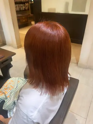 ミディアム カラー 鈴木 杏那のヘアスタイル