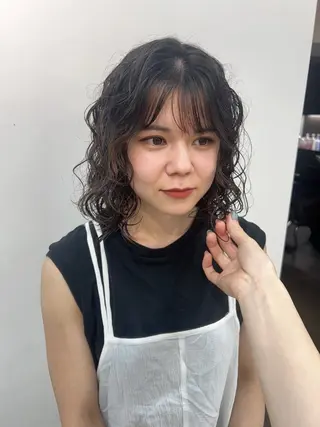 ミディアム パーマ ナチュラル×色気パ ーマ 渋谷/マナミのヘアスタイル