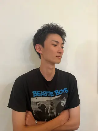 ショート メンズ パーマ／透明感 🍃Hidetoraのヘアスタイル