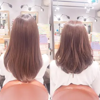 セミロング カラー ヘアアレンジ SALOWIN Frente店所属・個室で似合わせ好印象 🧡外山弥千代のヘアスタイル