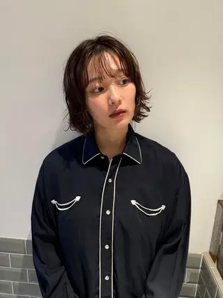 ショート カラー パーマ CEINE【セーヌ】 三軒茶屋のヘアスタイル