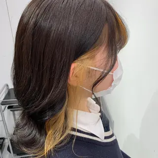 セミロング カラー ヘアアレンジ メンズ キッズ ネイル マツエク・マツパ 💕トレンドうる艶髪 💕TUNE銀座のヘアスタイル