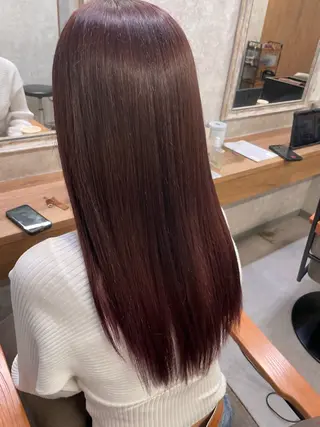 ロング カラー ツヤちゅるカラー✮ すずなのヘアスタイル