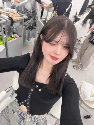 カラー 透明感カラー✨🩵 韓国ヘアkanatoのヘアスタイル