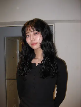 ロング カラー パーマ 今井 香奈恵のヘアスタイル