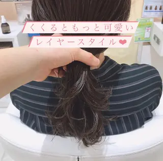 セミロング カラー 田中 あかねのヘアスタイル