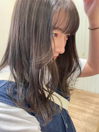 セミロング カラー ayaka #パーマ#アレンジのヘアスタイル