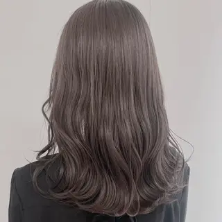 ミディアム カラー 透明感/グレージュ/ ベージュ/るな🪽のヘアスタイル