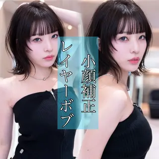 ミディアム カラー 渋谷/ボブ・ 透明感カラーしょうごのヘアスタイル