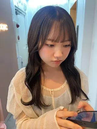 セミロング カラー 綾香 /透明感カラーのヘアスタイル