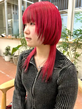 セミロング カラー 矢場町/栄/上前津/ 佐藤祐希のヘアスタイル