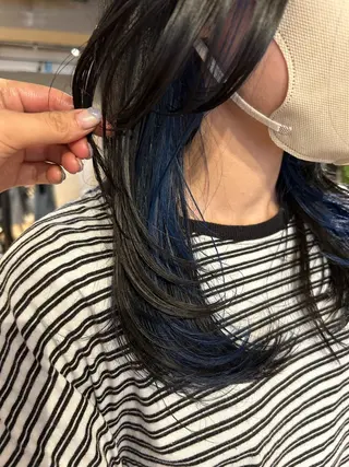 セミロング 與座 小遥のヘアスタイル