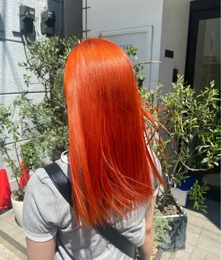 セミロング カラー ハイトーン💖 ネイル💅まりなのヘアスタイル