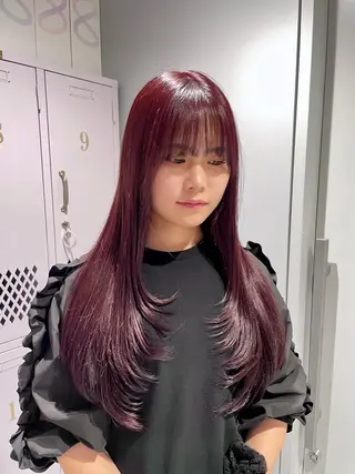 ロング カラー 菜々🫧新宿 透明感ケアブリーチのヘアスタイル