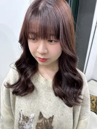 ミディアム カラー さあや 【透け感/艶感】のヘアスタイル