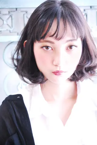 ミディアム カラー パーマ ヘアアレンジ 表参道Lise おおいしおりのヘアスタイル