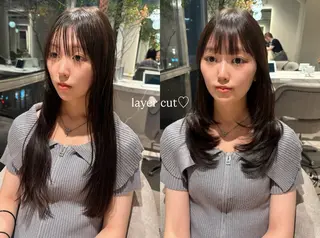 ミディアム レイヤーカット/ 韓国girly🤍楓のヘアスタイル