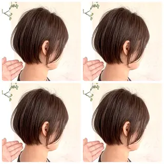 ショート カラー 京都大人女性ショート 徒歩1分/秋山のヘアスタイル
