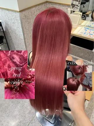 ロング カラー 髪質改善&艶カラー/ ほんだあみ (♡)のヘアスタイル