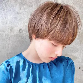 ショート カラー ヘアアレンジ tane.所属・【ダメージレス施術】 【透明感】北村 拓也のヘアスタイル