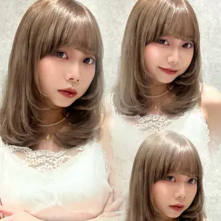 ミディアム AI TOKYO　S所属・mizuki 【韓国レイヤー】のヘアスタイル
