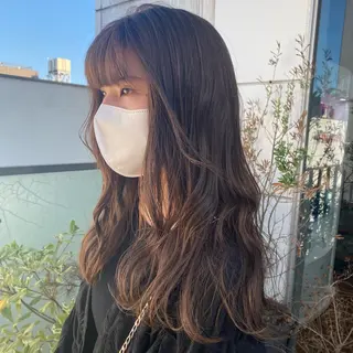 ロング カラー パーマ ヘアアレンジ 押切 響　のヘアスタイル