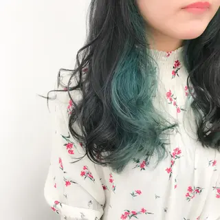 ロング カラー TONE所属・透明感カラー/ 韓国ヘア/縮毛矯正のヘアスタイル