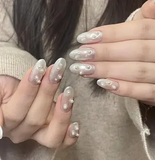 ネイル By moonネイル 🌷ワンホン/韓国風のネイルデザイン