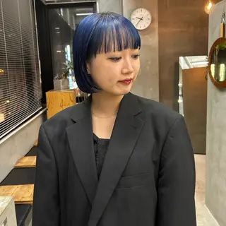 ショート カラー カット　パーマ ／シオンのヘアスタイル