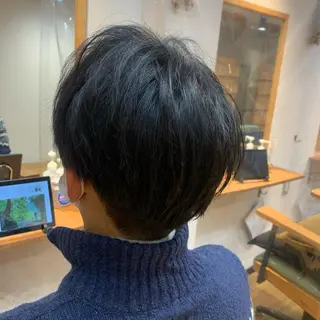 ショート メンズ ショート🌼パーマ 本間正子のヘアスタイル