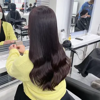 ミディアム カラー Ella所属・nana【艶髪】/ レイヤー/縮毛矯正のヘアスタイル