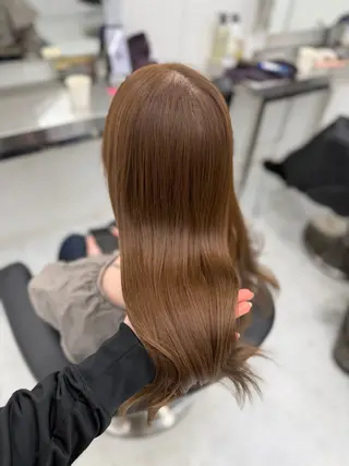 カラー 透ける透明感カラー 🤍anju🎀のヘアスタイル