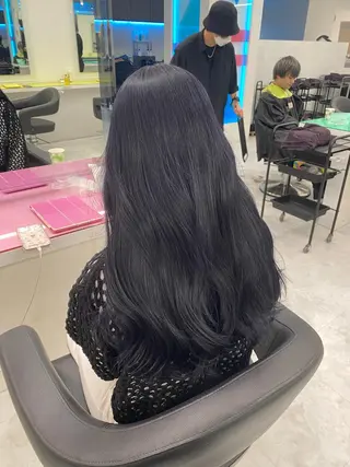 ロング カラー ヘアアレンジ 艶カラー/ハイトーン /レイヤーカットのヘアスタイル