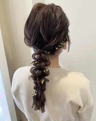 ロング ヘアアレンジ サソウ ユリエ🥥のヘアスタイル