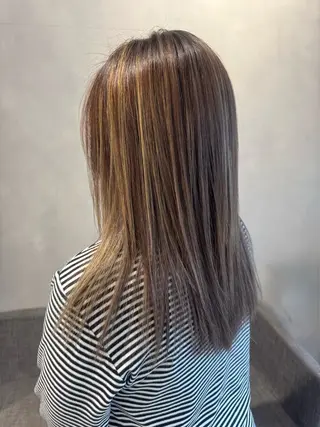 セミロング カラー 清水 洋孝のヘアスタイル