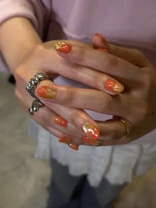 ネイル pu+on. nailworks所属・fuyumi / ニュアンスネイルのネイルデザイン