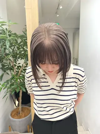 セミロング カラー 艶カラー 🤍🫧/makoのヘアスタイル