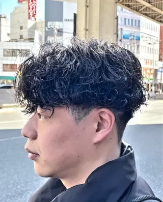 ショート パーマ メンズパーマ梅田 ・川副史晶のヘアスタイル