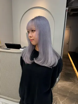 セミロング カラー 栄美容師/kiti /ボブ/ケントのヘアスタイル