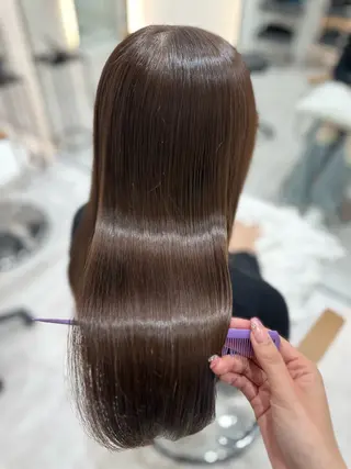 セミロング カラー 韓国ヘア顔周りカット 艶髪ベージュtamaのヘアスタイル