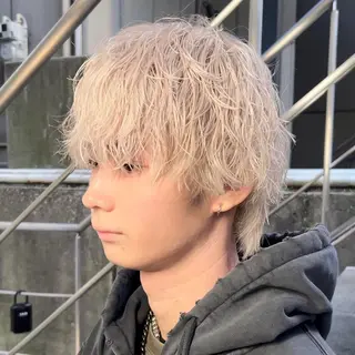 ショート カラー パーマ メンズ 岡田大志🇰🇷 中/韓メンズヘアのヘアスタイル